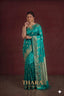 Pure Raw Mango Green Banarasi Saree