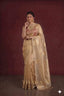 Pure Kora Beige Banarasi Saree