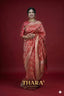 Pure Katan Silk Red all over Brocade Saree