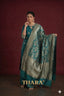 Pure Katan Green Banarasi Dress