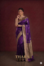 Pure Mushroo Purple with Motifs Banarasi Saree