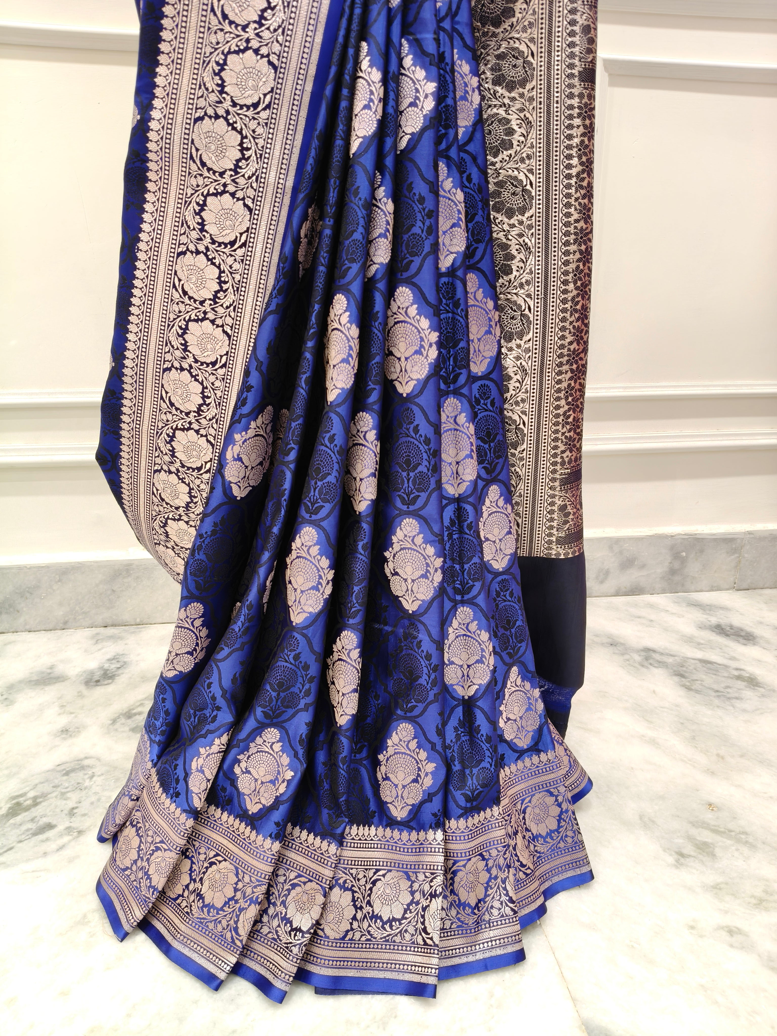 Banaras Semi Mushroom saree